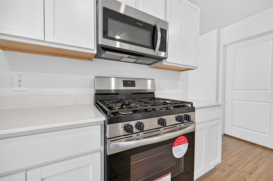 Stainless steel appliances. Stainless steel appliances.