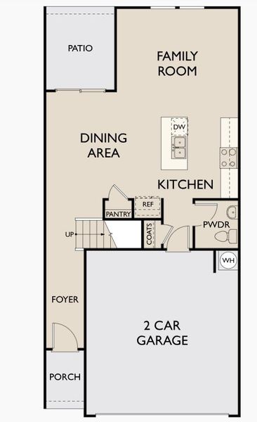 2D floor plan layout for the Echo by Starlight Homes in Chestnut Grove, Douglasville, GA (Image 4).