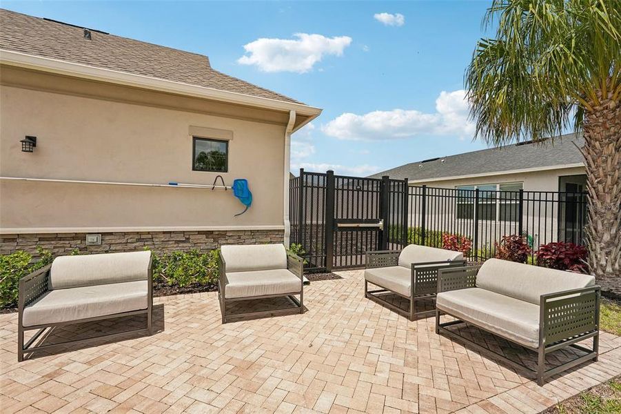 Exterior details and patio area of a home in , Palmetto (Image 26). Exterior details and patio area of a home in , Palmetto (Image 26).