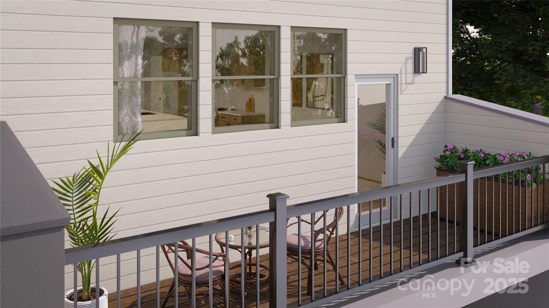 Back Deck - 3D Rendering, finishes may vary Back Deck - 3D Rendering, finishes may vary