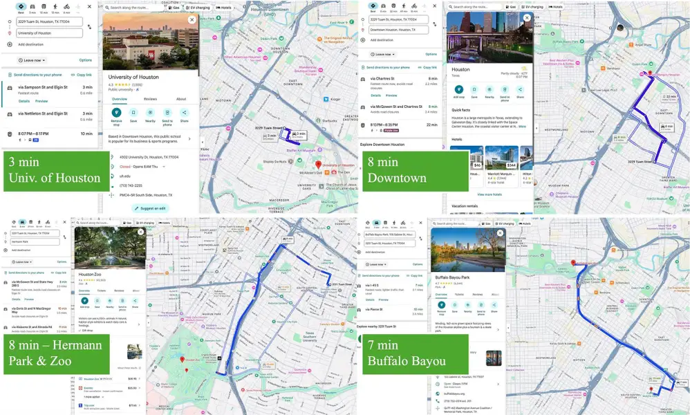Location, Location, Location!!! Minutes away from UofH, Downtown, Buffalo Bayou, Hermann Park, and the Zoo Location, Location, Location!!! Minutes away from UofH, Downtown, Buffalo Bayou, Hermann Park, and the Zoo