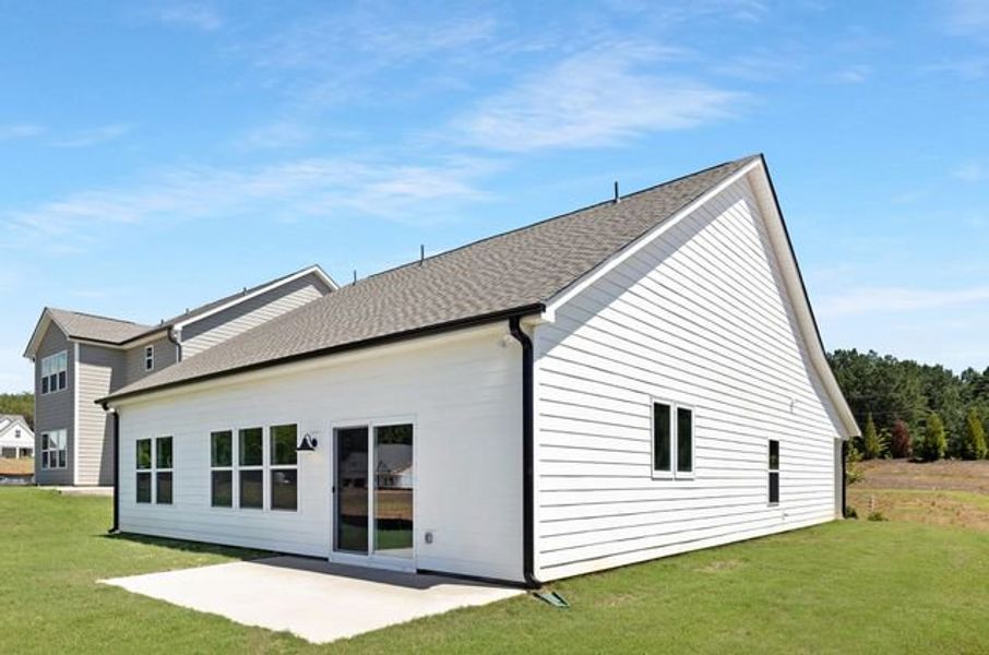 Representative exterior details of a home built from the Shaw by True Homes in Whispering Hills, Locust (Image 4).