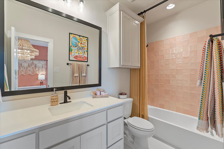 Furnished interior view inside a new home in Estates at Rockhill, Frisco (Image 31).