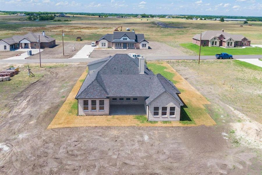 Birds eye view of property