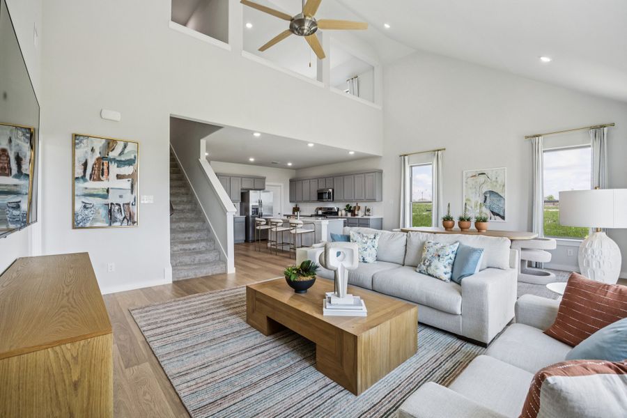 Living Room in the Winters home plan by Trophy Signature Homes – REPRESENTATIVE PHOTO Living Room in the Winters home plan by Trophy Signature Homes – REPRESENTATIVE PHOTO