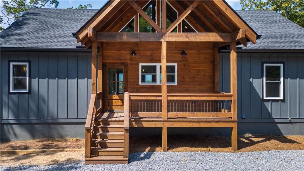 Front exterior of a new home in , Ellijay, GA, highlighting curb appeal (Image 28).
