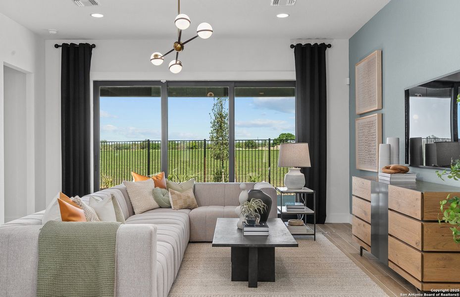 Furnished interior view inside a new home in Legacy at Lake Dunlap, New Braunfels (Image 6). Furnished interior view inside a new home in Legacy at Lake Dunlap, New Braunfels (Image 6).