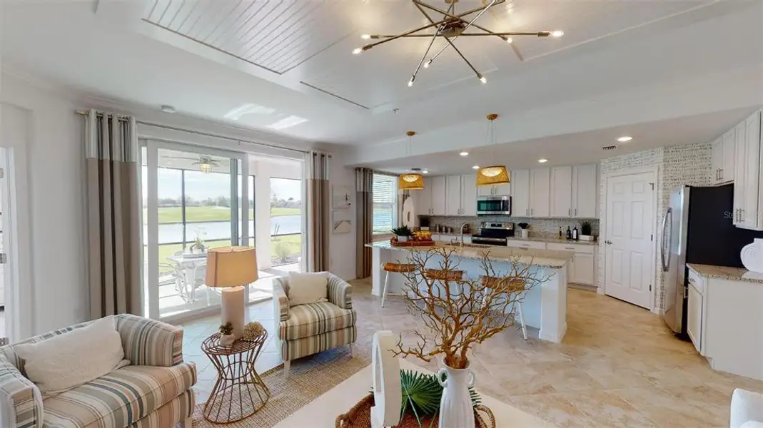 Furnished interior view inside a new home in Wellen Park Golf & Country Club, Venice (Image 12).