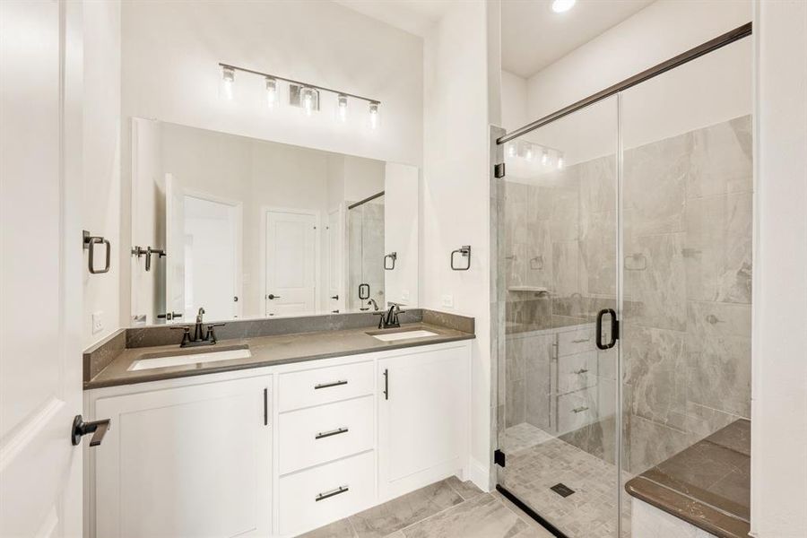 Furnished interior view inside a new home in Devonshire Classic 50-55, Forney (Image 9). Furnished interior view inside a new home in Devonshire Classic 50-55, Forney (Image 9).