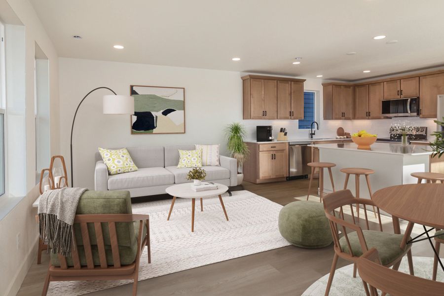 Representative furnished interior of a home built from the Sage by Hartford Homes in Bloom, Fort Collins (Image 8).