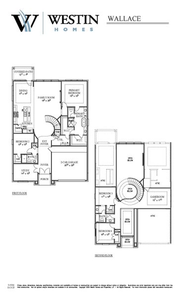 2D floor plan layout for the The Wallace by Westin Homes in Bridgeland, Cypress, TX (Image 2). 2D floor plan layout for the The Wallace by Westin Homes in Bridgeland, Cypress, TX (Image 2).