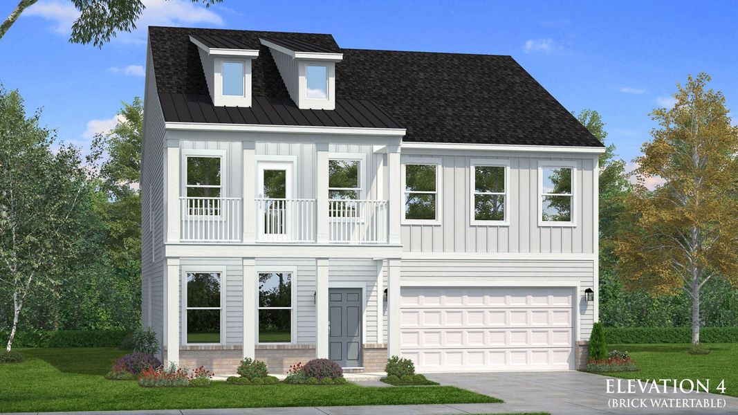 Representative exterior photo of a completed home built from the Brier Creek by DRB Homes in Weavers Pointe, Zebulon, NC (Image 15).