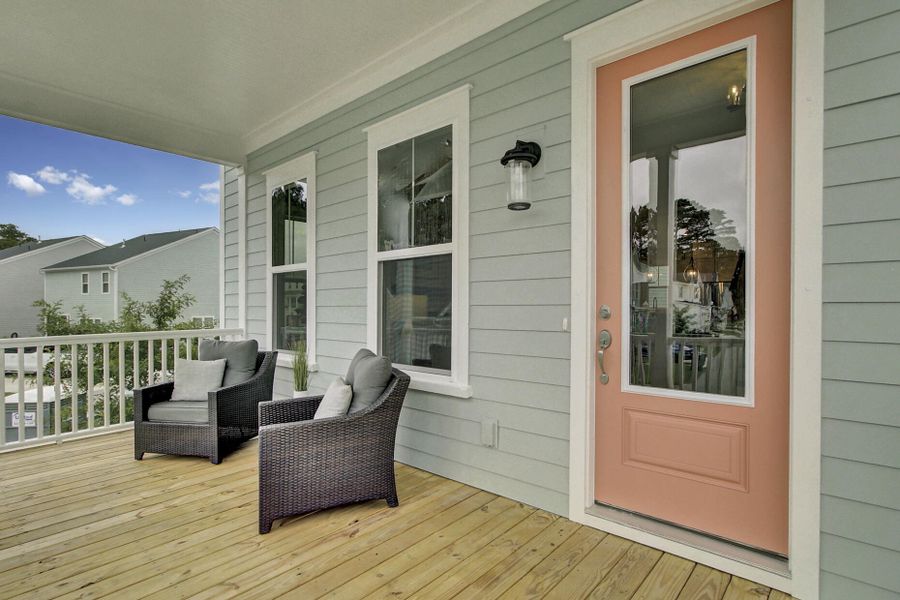 Exterior details and patio area of a home in Indigo Grove Single Family Homes, Johns Island (Image 3). Exterior details and patio area of a home in Indigo Grove Single Family Homes, Johns Island (Image 3).