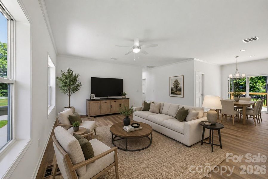 Furnished interior view inside a new home in , Newton (Image 8).