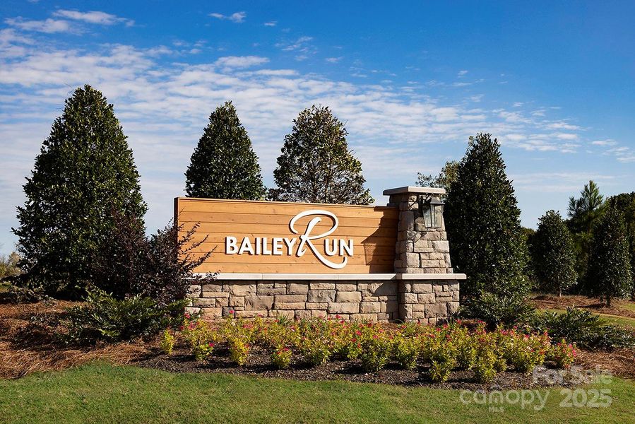 Front exterior of a new home in Bailey Run, Charlotte, NC, highlighting curb appeal (Image 21). Front exterior of a new home in Bailey Run, Charlotte, NC, highlighting curb appeal (Image 21).