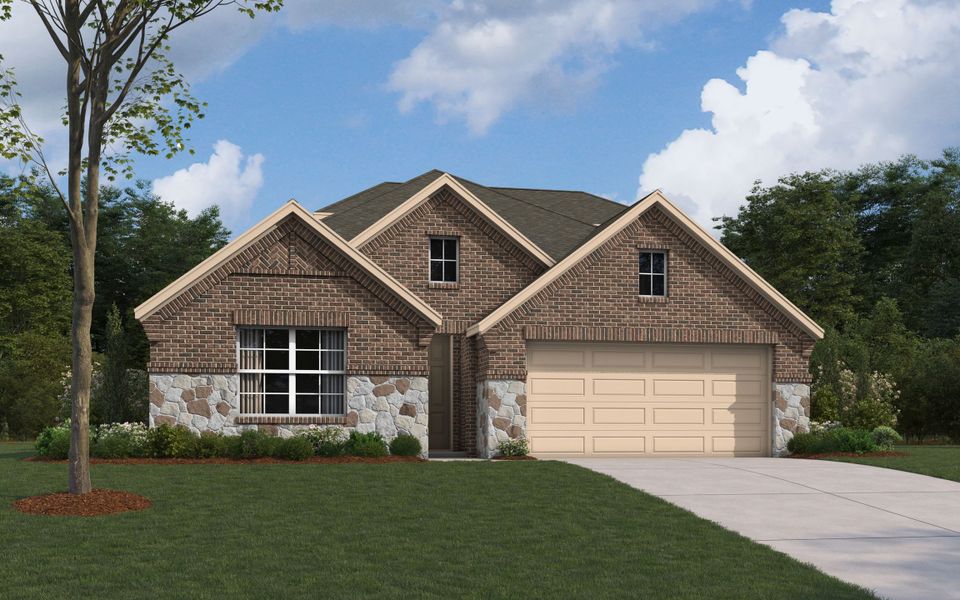 Representative exterior photo of a completed home built from the Lakeway by William Ryan Homes in Creekside, Royse City, TX (Image 4). Representative exterior photo of a completed home built from the Lakeway by William Ryan Homes in Creekside, Royse City, TX (Image 4).