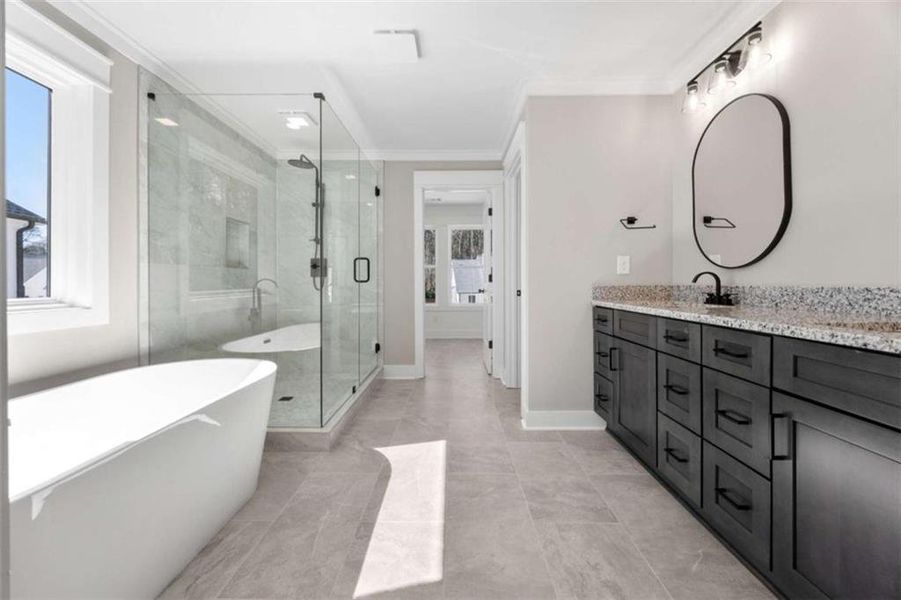 Furnished interior view inside a new home in , Monroe (Image 12).