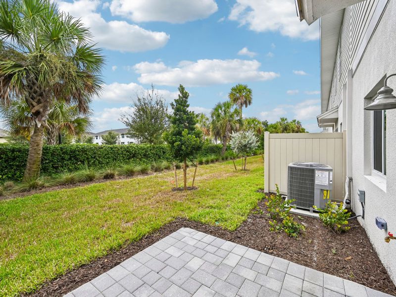 Exterior details and patio area of a home in Meritage Homes at Central Park, Port St. Lucie (Image 4). Exterior details and patio area of a home in Meritage Homes at Central Park, Port St. Lucie (Image 4).