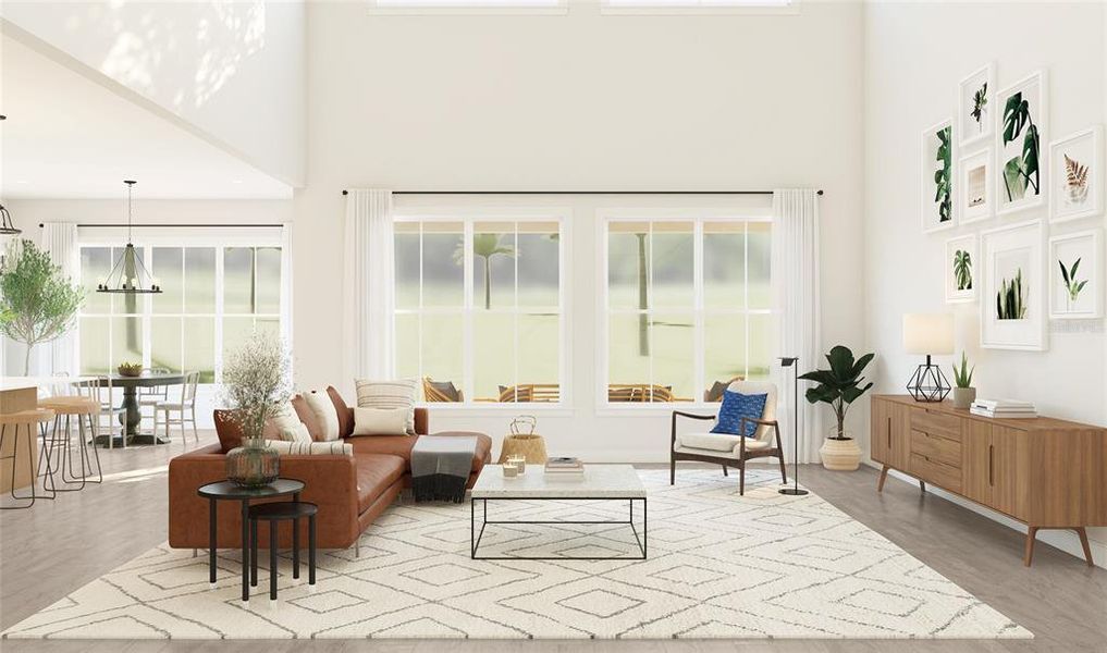 Furnished interior view inside a new home in Preserve at Deer Lakes, Sanford (Image 10).