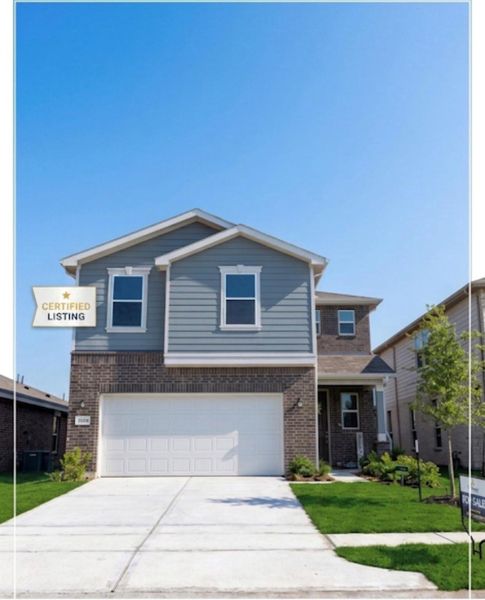Front exterior of a new home in , Katy, TX, highlighting curb appeal (Image 2). Front exterior of a new home in , Katy, TX, highlighting curb appeal (Image 2).