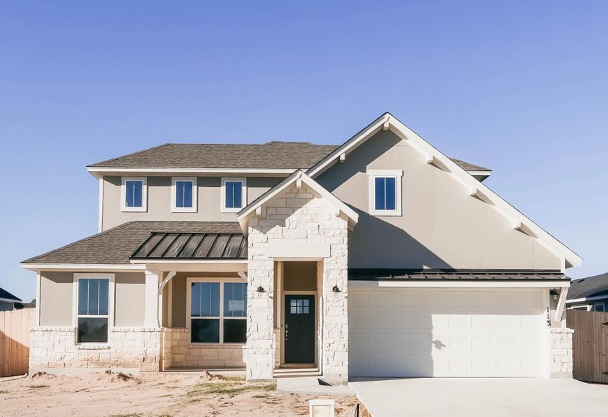Representative exterior photo of a completed home built from the Andice by Steve Klein Custom Builder in TerraVista, Victoria, TX (Image 1). Representative exterior photo of a completed home built from the Andice by Steve Klein Custom Builder in TerraVista, Victoria, TX (Image 1).