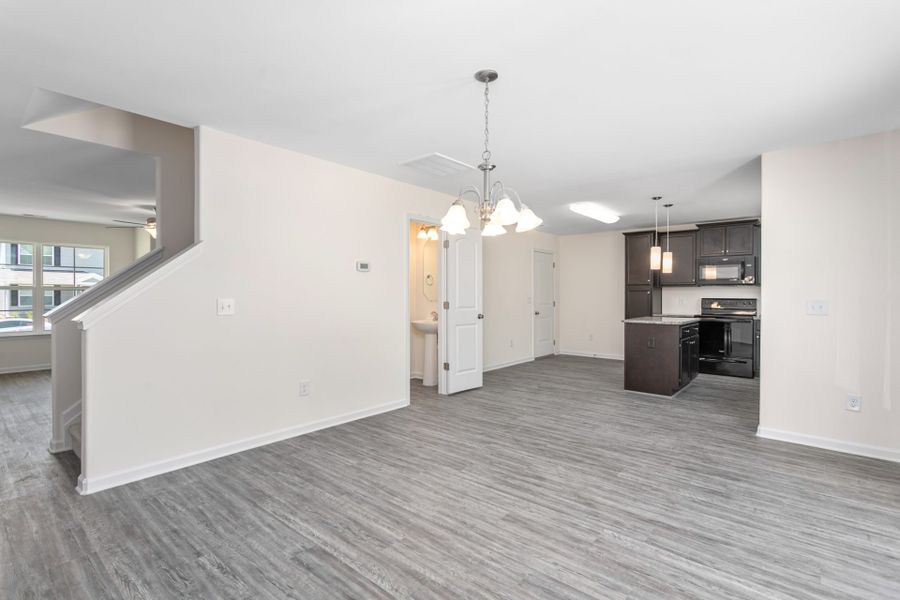 Representative furnished interior of a home built from the Vermont by Keystone Homes NC in The Wilcox, Greensboro (Image 12).