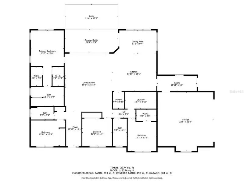 2D floor plan layout of this home in , Ocala, FL (Image 1).