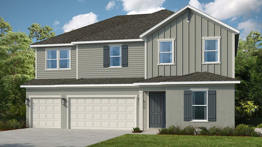 Representative exterior photo of a completed home built from the Carmel by Taylor Morrison in Coasterra Community Group Page, Palmetto, FL (Image 3). Representative exterior photo of a completed home built from the Carmel by Taylor Morrison in Coasterra Community Group Page, Palmetto, FL (Image 3).