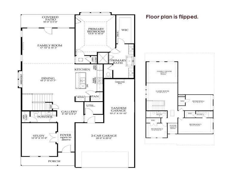 2D floor plan layout of this home in Wildflower Ranch, Justin, TX (Image 2). 2D floor plan layout of this home in Wildflower Ranch, Justin, TX (Image 2).