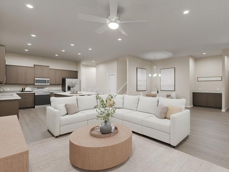 Inside, enjoy a spacious, open living area with airy 10-foot ceilings on the main level. (Artist`s rendering)