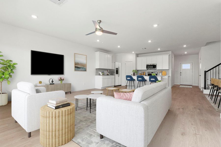 Furnished interior view inside a new home in Tamarron, Fulshear (Image 11).