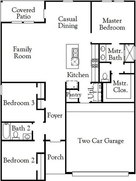 2D floor plan layout of this home in Windcress, Cove, TX (Image 2). 2D floor plan layout of this home in Windcress, Cove, TX (Image 2).