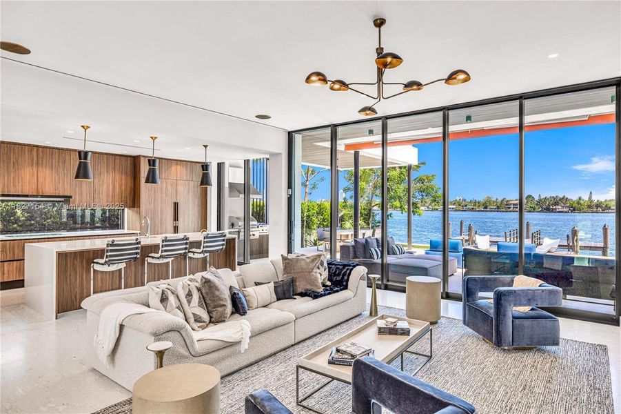 Furnished interior view inside a new home in , Miami Beach (Image 10).