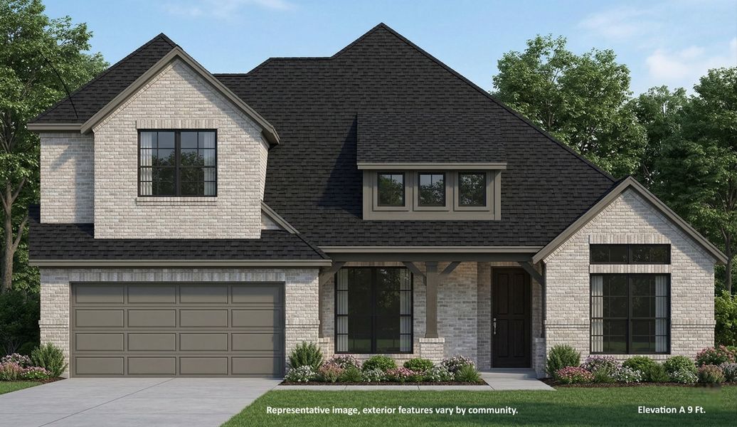 Representative exterior photo of a completed home built from the Windsor by John Houston Homes in Chapel Ridge, Lorena, TX (Image 3).