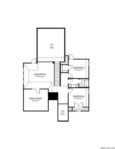 2D floor plan layout of this home in Haby Hill 50s, San Antonio, TX (Image 5).