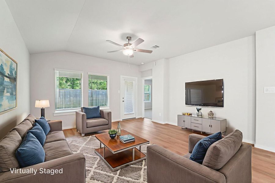 Furnished interior view inside a new home in Pine Lake Cove - Traditional Series, Montgomery (Image 6).