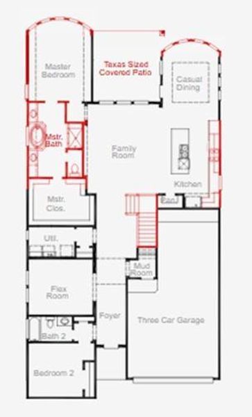 2D floor plan layout of this home in , League City, TX (Image 2). 2D floor plan layout of this home in , League City, TX (Image 2).
