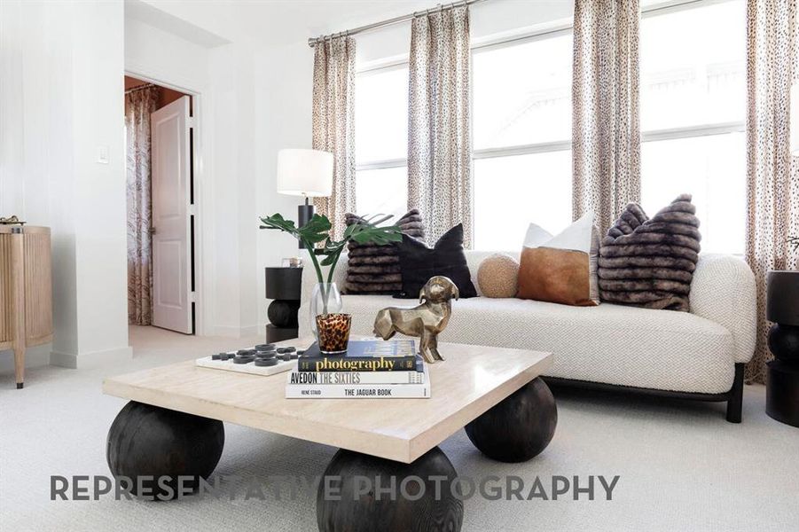 Furnished interior view inside a new home in Mosaic, Celina (Image 15). Furnished interior view inside a new home in Mosaic, Celina (Image 15).