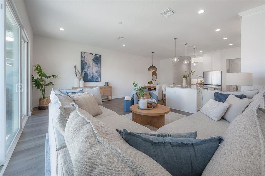 Furnished interior view inside a new home in , Tampa (Image 13). Furnished interior view inside a new home in , Tampa (Image 13).