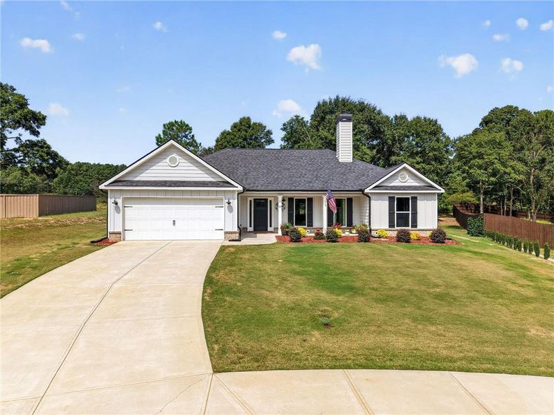 Front exterior of a new home in , Bethlehem, GA, highlighting curb appeal (Image 2). Front exterior of a new home in , Bethlehem, GA, highlighting curb appeal (Image 2).