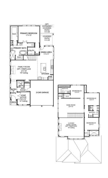 2D floor plan layout of this home in Elyson, Katy, TX (Image 2). 2D floor plan layout of this home in Elyson, Katy, TX (Image 2).
