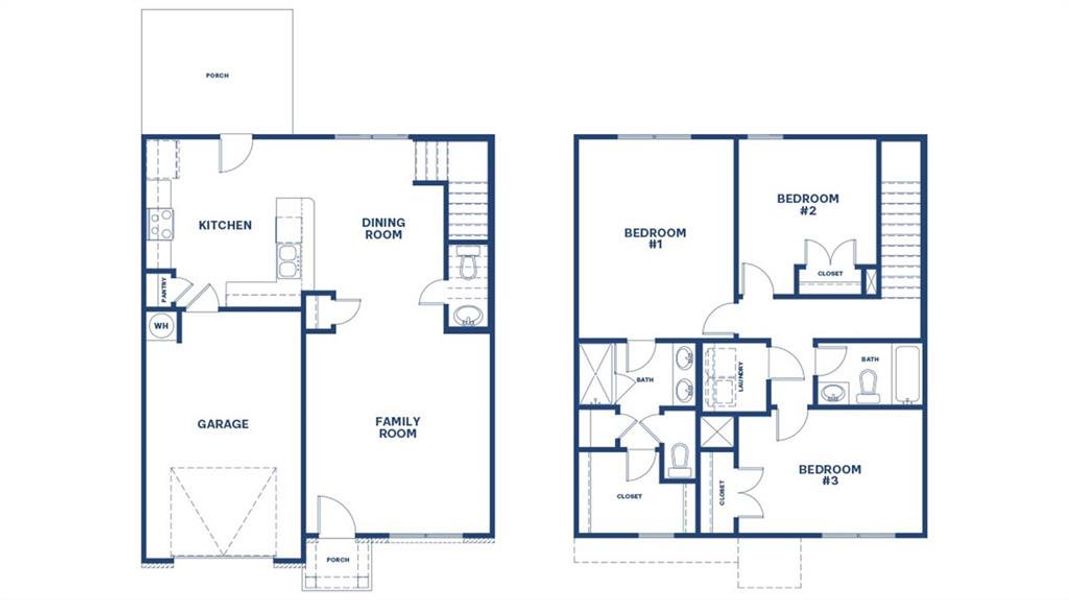 2D floor plan layout of this home in Willowbrook, Winder, GA (Image 5).
