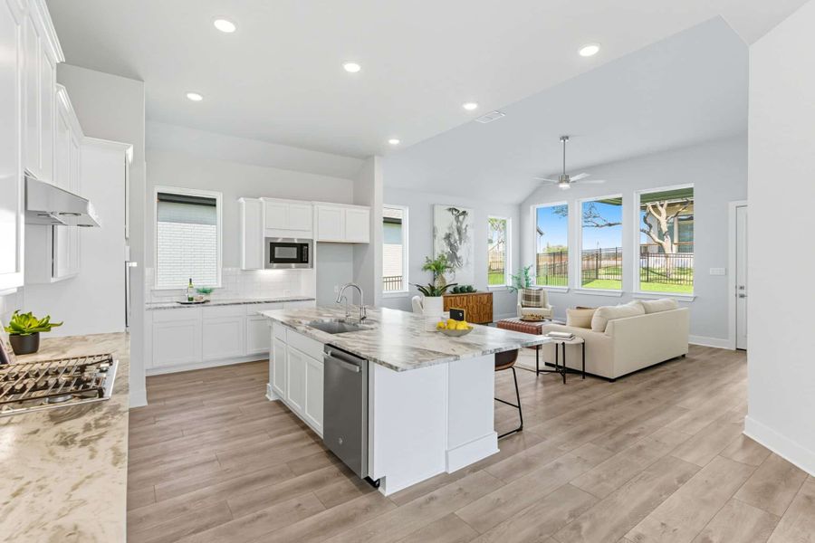 Representative furnished interior of a home built from the Hampton 50′ by Chesmar Homes in Esperanza – New Phase Now Selling, Boerne (Image 4). Representative furnished interior of a home built from the Hampton 50′ by Chesmar Homes in Esperanza – New Phase Now Selling, Boerne (Image 4).