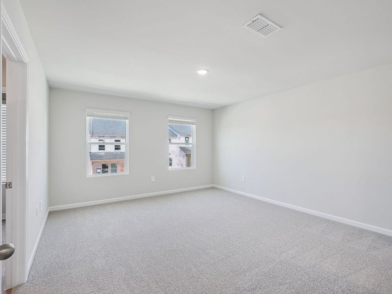 Spacious, unfurnished interior of a new home in The Rows at Buffaloe Reserve, Raleigh (Image 12). Spacious, unfurnished interior of a new home in The Rows at Buffaloe Reserve, Raleigh (Image 12).