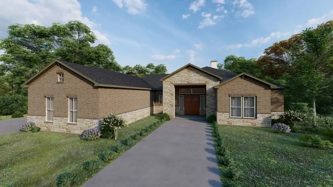 Front exterior of a home in the The Timbers community, located in La Vernia, TX (Image 7).