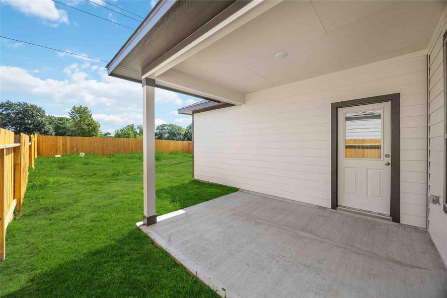 Exterior details and patio area of a home in Tejas Village, Beasley (Image 4). Exterior details and patio area of a home in Tejas Village, Beasley (Image 4).