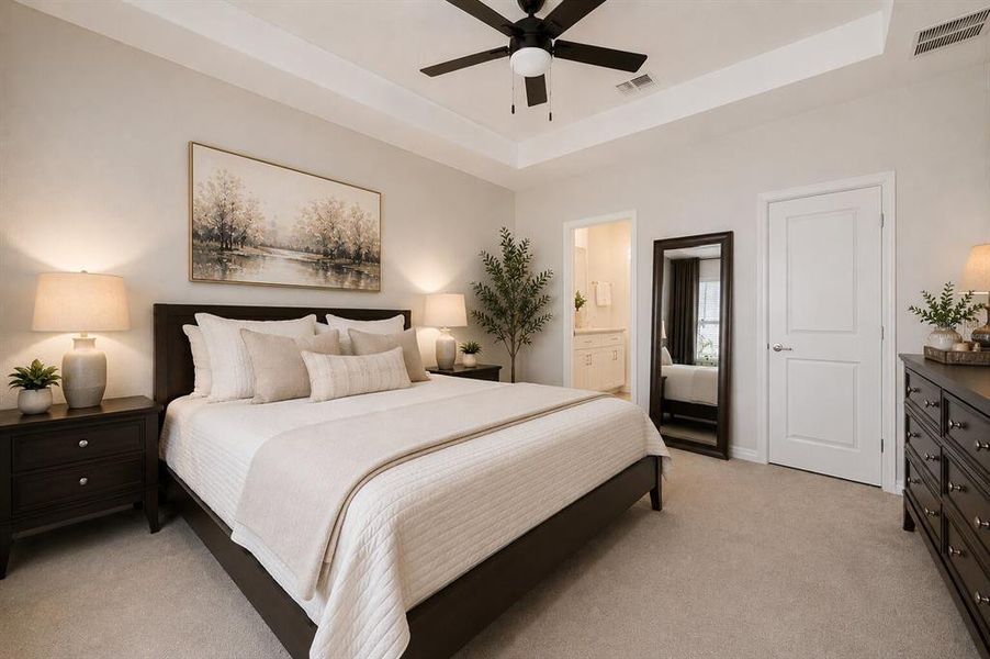 Furnished interior view inside a new home in Towns at Woodsdale Villas, Wesley Chapel (Image 17).