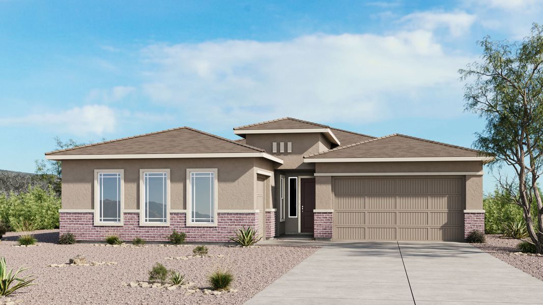 Representative exterior photo of a completed home built from the Yellowstone by Taylor Morrison in Saddleback, Peoria, AZ (Image 3). Representative exterior photo of a completed home built from the Yellowstone by Taylor Morrison in Saddleback, Peoria, AZ (Image 3).