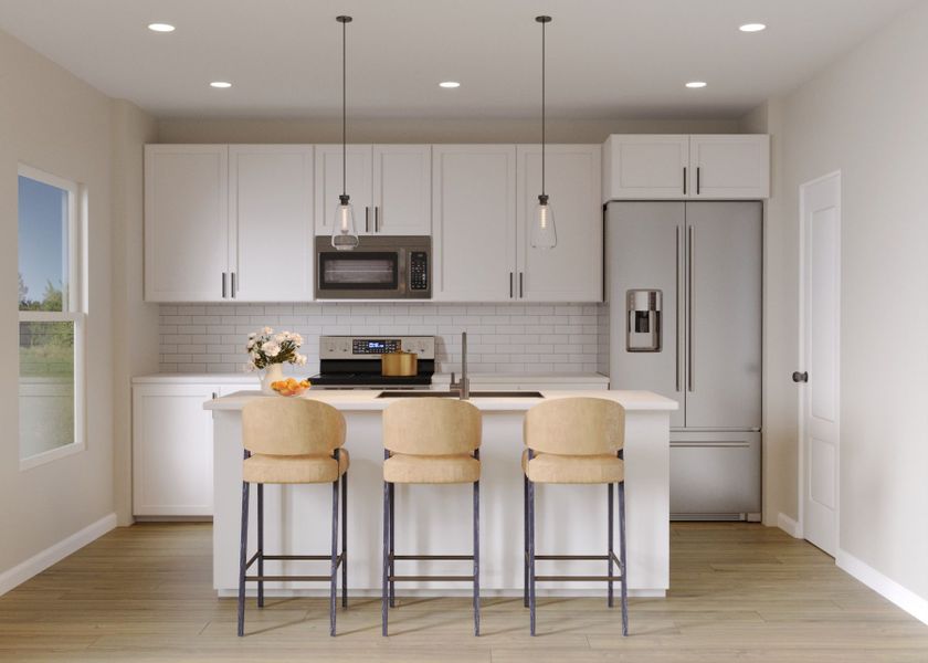 Representative furnished interior of a home built from the Willow by Red Cedar Homes in The Pines at Paw Creek, Charlotte (Image 23).