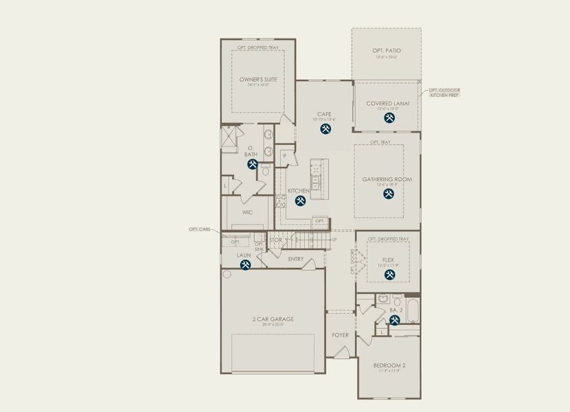 2D floor plan layout for the Coral Grand by Pulte Homes in Murray Farms, Middleburg, FL (Image 5). 2D floor plan layout for the Coral Grand by Pulte Homes in Murray Farms, Middleburg, FL (Image 5).